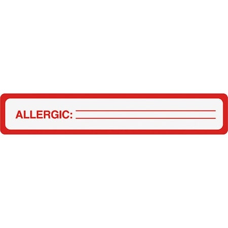 Tabbies Label, Allergic, 2X1 Pk TAB40561